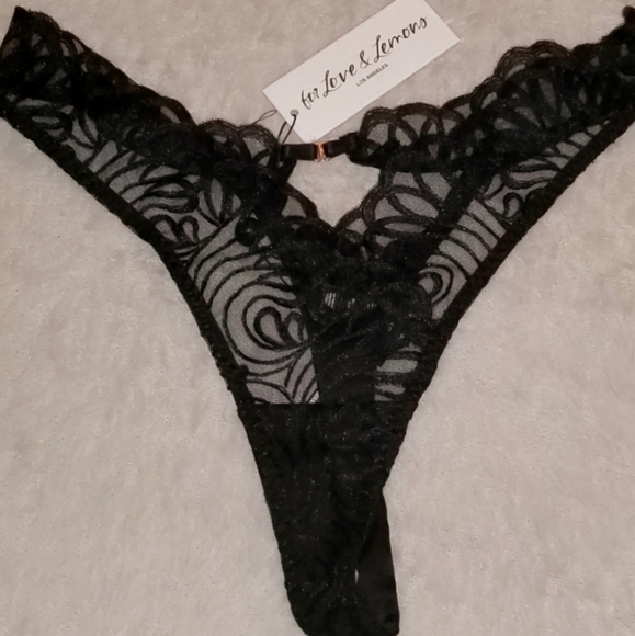 For Love and Lemons After Dark Thong Panty NWT - Picture 5 of 10